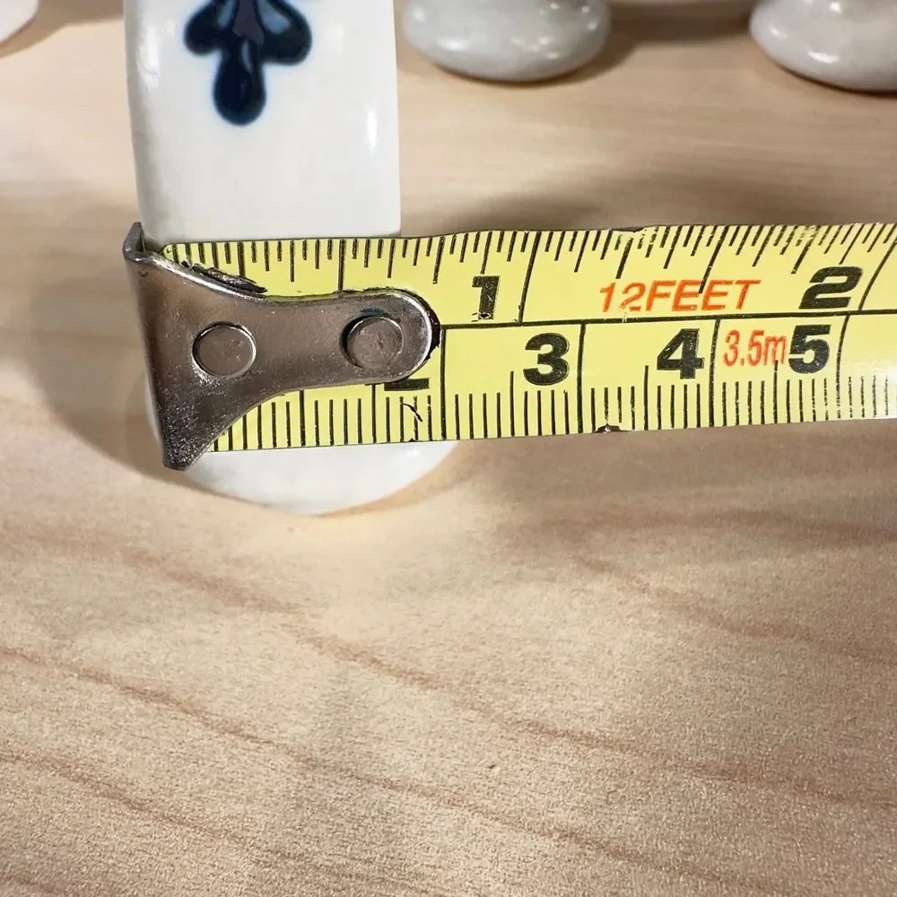 12 Napkin Rings Pfaltzgraff Yorktowne 1960s USA Blue White Stoneware  Vintage